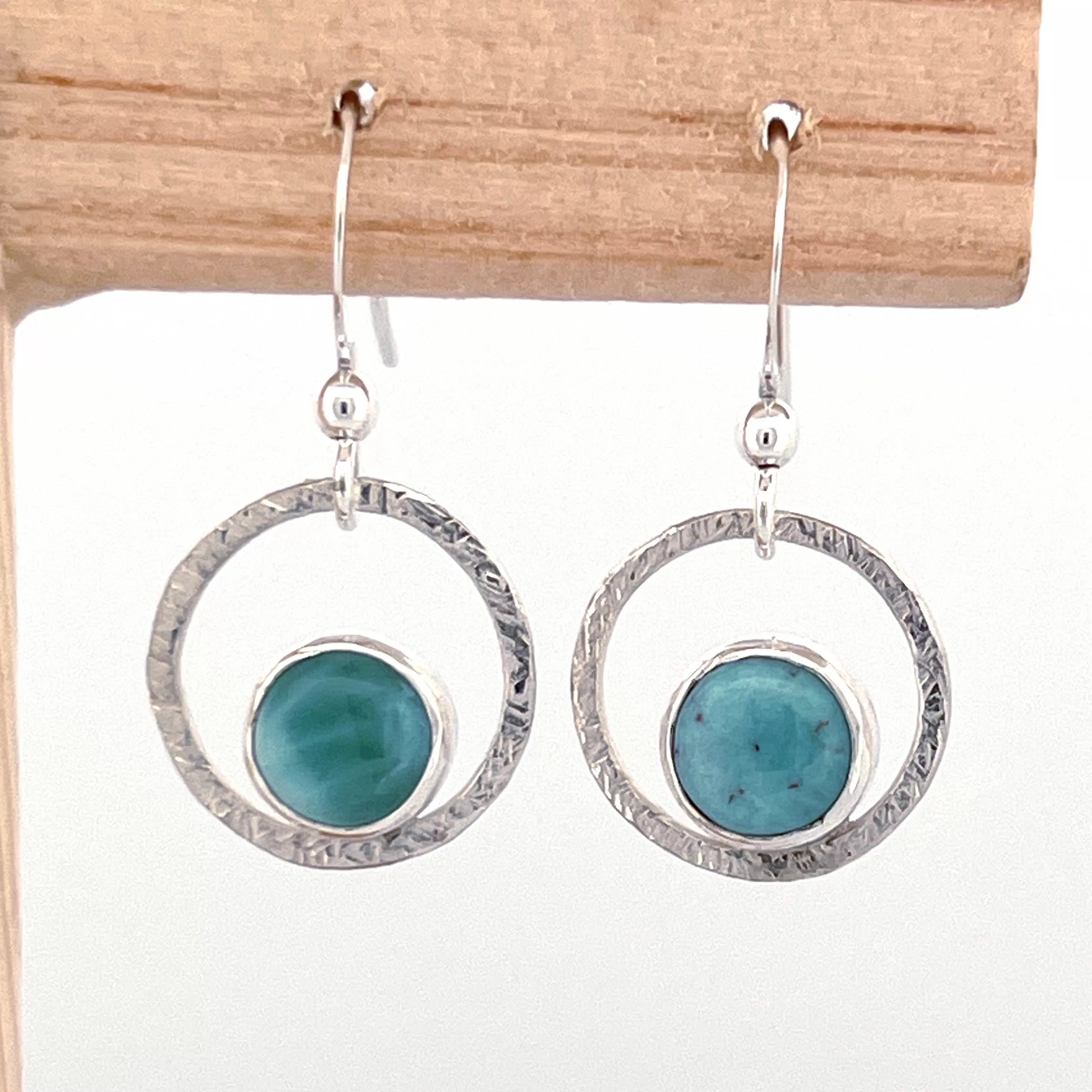 Boucles D'oreilles Cabochon Plaque Argent - Style Minimaliste Et Chic